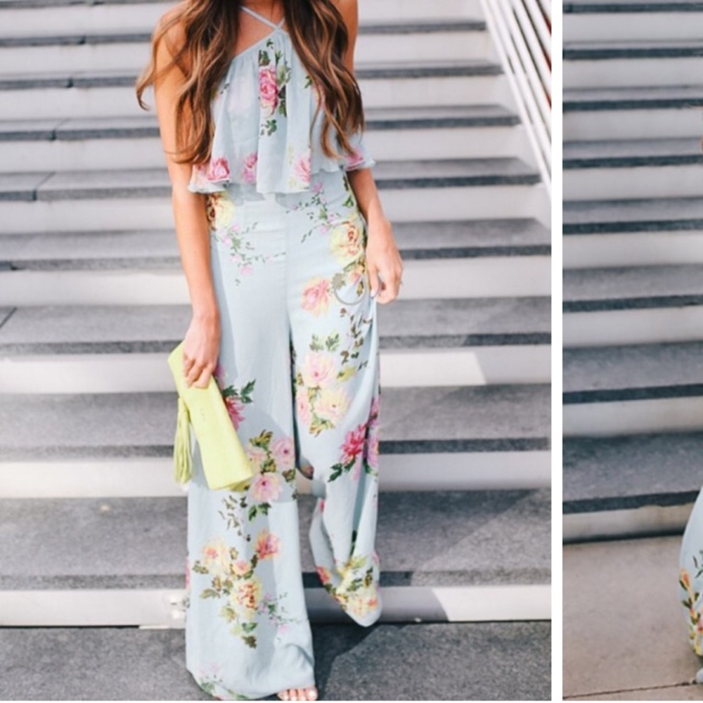 Flower flowy jumpsuit, sz M, NWOT